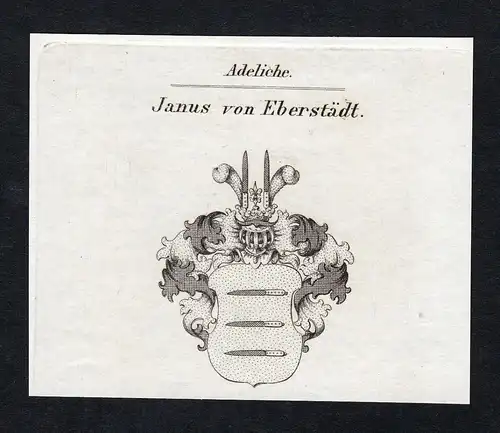 Janus von Eberstädt - Janus von Eberstädt Eberstaedt Eberstedt Wappen Adel coat of arms Kupferstich  heraldr