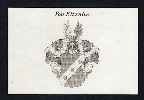 Von Eltznitz - Eltznitz Wappen Adel coat of arms Kupferstich  heraldry Heraldik