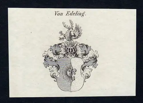 Von Edeling - Edeling Edling Wappen Adel coat of arms Kupferstich  heraldry Heraldik