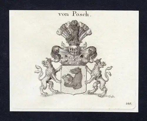 Von Posch - Johann Adam Posch Wappen Adel coat of arms heraldry Heraldik