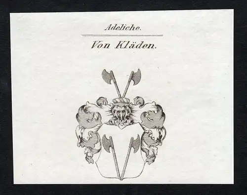 Von Kläden - Kläden Bismark Sachsen-Anhalt Wappen Adel coat of arms heraldry Heraldik