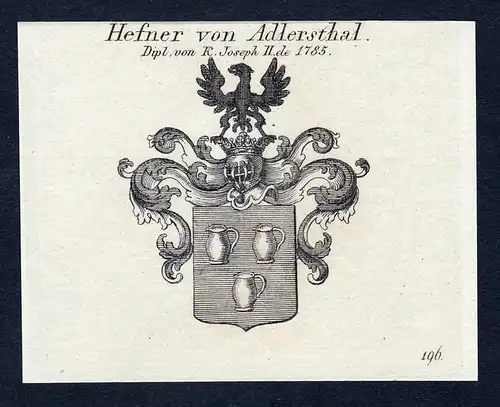 Hefner von Adlersthal - Hefner Adlersthal Wappen Adel coat of arms heraldry Heraldik