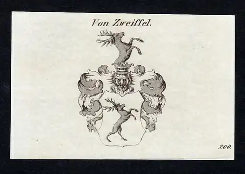 Von Zweiffel - Zweifel Zwyffel Zwyvel Zweiffel Wappen Adel coat of arms heraldry Heraldik