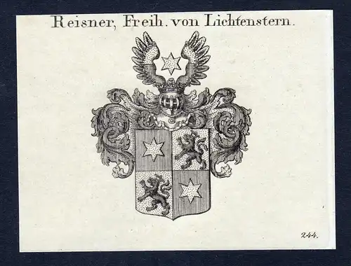 Reisner, Freih. von Lichtenstern - Karl Franz Reisner Lichtenstern Wappen Adel coat of arms heraldry Heraldik