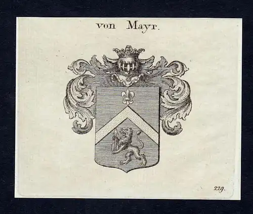 Von Mayr - Mayr Meyer Meier Maier Mayer Wappen Adel coat of arms heraldry Heraldik