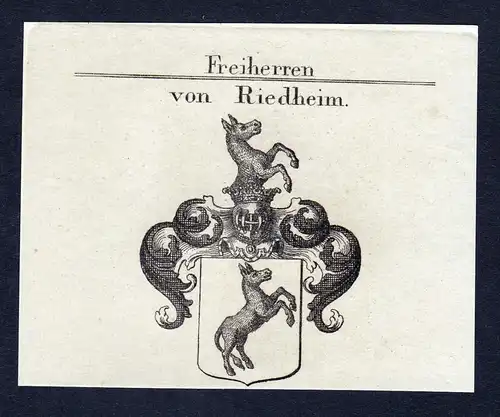 Von Riedheim - Rietheim Riedheim Bayern Schwaben Wappen Adel coat of arms heraldry Heraldik