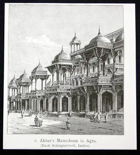 Akbar's Mausoleum in Agra. / Indien / India / Asia / Asien / Grabmal