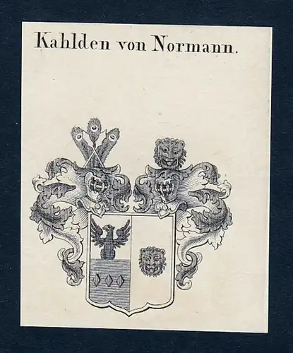 Kahlden von Normann - Kahlden Preußen Wappen Adel coat of arms heraldry Heraldik