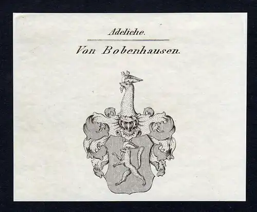 Von Bobenhausen - Bobenhausen Wappen Adel coat of arms heraldry Heraldik