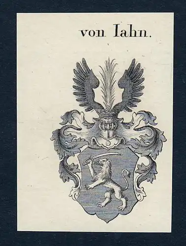 Von Iahn - Iahn Jahn Wappen Adel coat of arms heraldry Heraldik