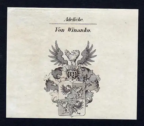 Von Winanko - Winanko Winancko Wappen Adel coat of arms heraldry Heraldik