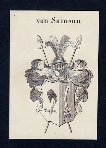 Von Sainson - Sainson Wappen Adel coat of arms heraldry Heraldik