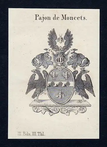Pajon de Moncets - Pajon Moncets Wappen Adel coat of arms heraldry Heraldik