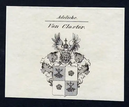 Von Closter - Closter Wappen Adel coat of arms heraldry Heraldik