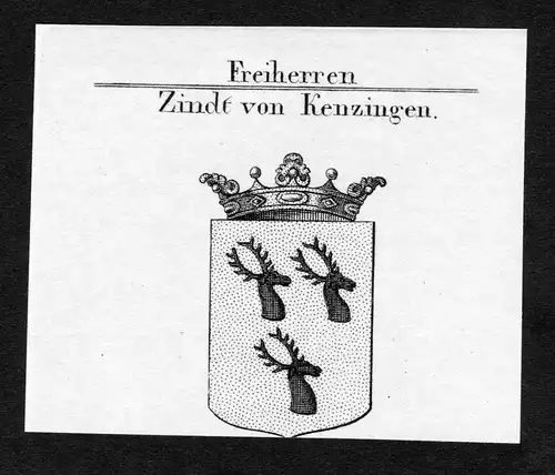 Zindt von Kenzingen - Zündt Zuendt von Kenzingen Zündt-Kenzingen Zuendt-Kenzingen Wappen Adel coat of arms K