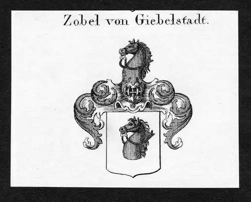 Zobel von Giebelstadt - Zobel von Giebelstadt Wappen Adel coat of arms Kupferstich  heraldry Heraldik