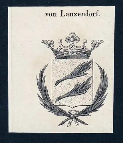 Von Lanzendorf - Lanzendorf Wappen Adel coat of arms heraldry Heraldik