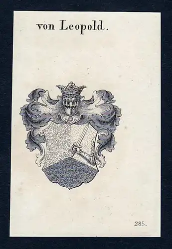 Von Leopold - Leopold Leopoldt Wappen Adel coat of arms heraldry Heraldik