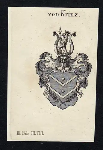 Von Krinz - Krinz Preußen Wappen Adel coat of arms heraldry Heraldik