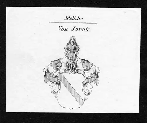 Von Jorck - Jorck Wappen Adel coat of arms Kupferstich  heraldry Heraldik