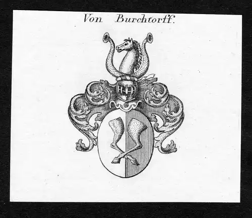 Von Burchtorff - Burchtorff Wappen Adel coat of arms Kupferstich  heraldry Heraldik