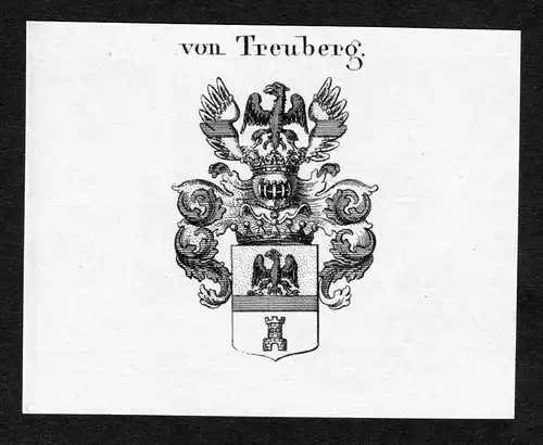 Von Treuberg - Treuberg Wappen Adel coat of arms Kupferstich  heraldry Heraldik