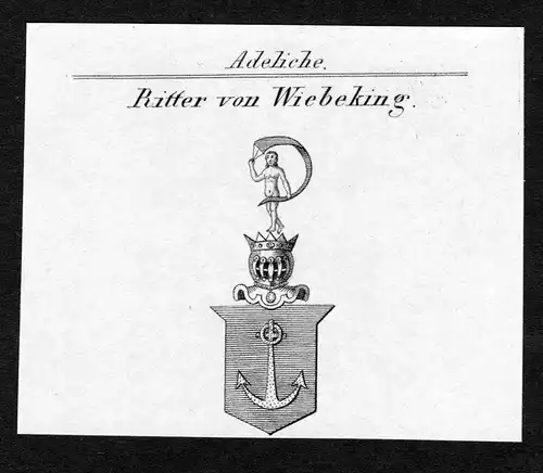 Ritter von Wiebeking - Wiebeking Wappen Adel coat of arms Kupferstich  heraldry Heraldik