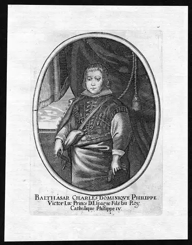 Balthasar Charles Dominique Philippe - Baltasar Carlos von Spanien Baltasar Carlos de Austria Portrait Kupfers