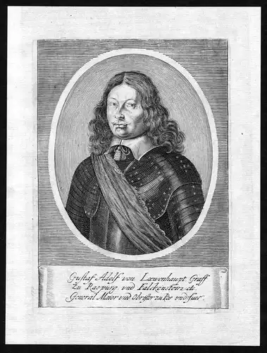Gustav Adolf von Loewenhaupt - Gustaf Adolph Lewenhaupt Portrait Kupferstich