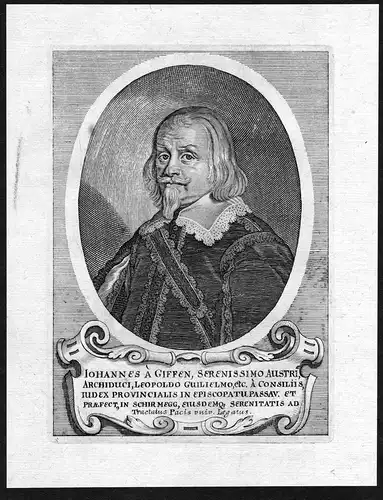 Iohannes a Giffen - Johannes von Giffen Österreich Portrait Kupferstich