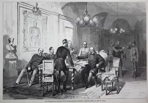 Der Kriegsrath am 6. December 1870 im Präfekturgebäude zu Versailles.