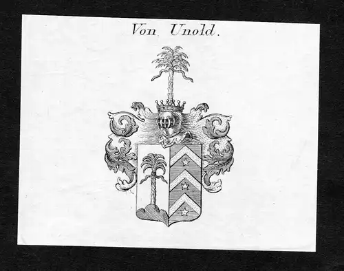 Von Unold - Unold Wappen Adel coat of arms Kupferstich  heraldry Heraldik