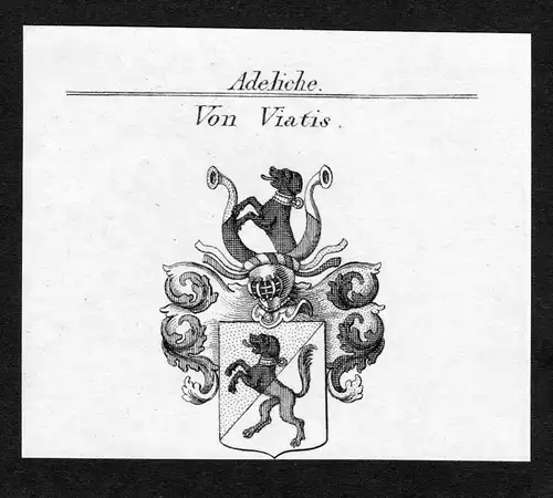 Von Viatis - Viatis Wappen Adel coat of arms Kupferstich  heraldry Heraldik