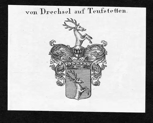 Von Drechsel auf Teufstetten - Drechsel auf Teufstetten Drechsel-Teufstetten Wappen Adel coat of arms Kupferst