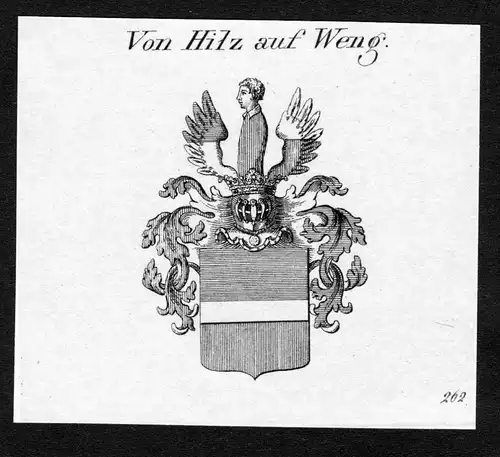 Von Hilz auf Weng - Hilz Weng Wappen Adel coat of arms Kupferstich  heraldry Heraldik