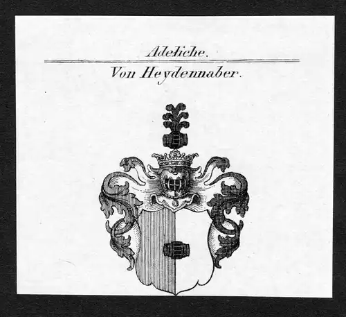 Von Heydennaber - Heydennaber Heydenaber Wappen Adel coat of arms Kupferstich  heraldry Heraldik