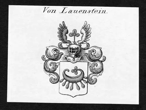 Von Lauenstein - Lauenstein Wappen Adel coat of arms Kupferstich  heraldry Heraldik