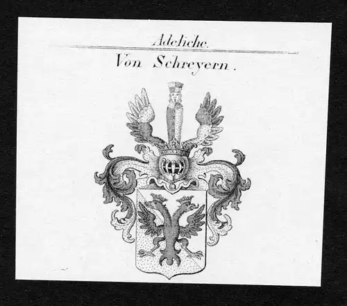 Von Schreyern - Schreyern Wappen Adel coat of arms Kupferstich  heraldry Heraldik