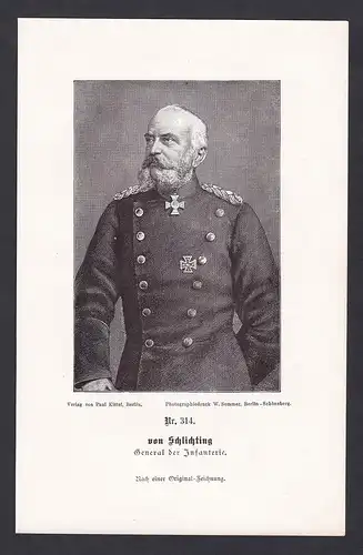 von Schlichting. General der Infanterie.