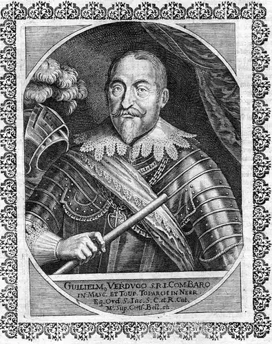 Guilielm Verdugo - Wilhelm Guillermo Verdugo General Portrait Kupferstich