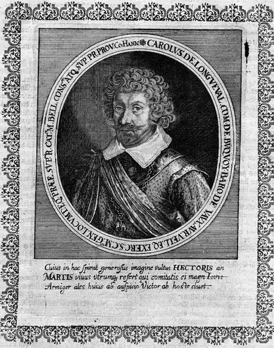Carolus de Longueval - Charles Bonaventure de Longueval Portrait Kupferstich  gravure