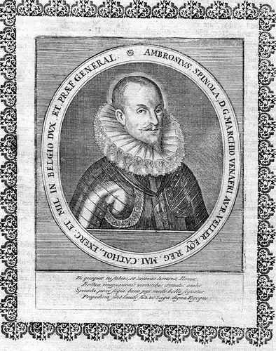 Ambrosius Spinola - Ambrosio Spinola (1569-1630) Ambrogio Balbases Doria Sesto Portrait Kupferstich