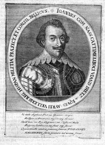 Ioannes com Nass. - Johann VI. Statthalter Nassau-Dillenburg Portrait Kupferstich