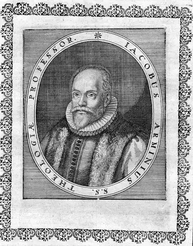 Iacobus Arminius - Jacobus Arminius Nederland predikant Portrait Kupferstich