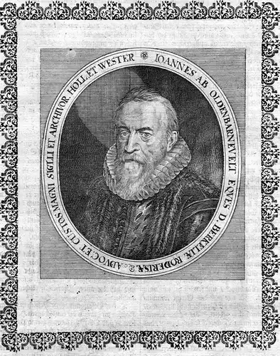 Ioannes ab Oldenbarneuelt - Johan van Oldenbarnevelt raadpensionaris Portrait Kupferstich