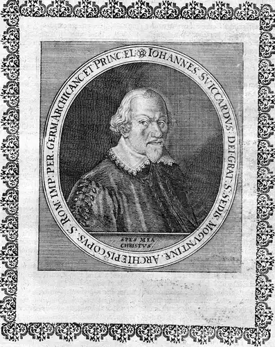 Iohannes Suiccardus - Johann Schweikhard von Kronberg Portrait Kupferstich