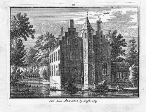 Delft Huis Altena Nederland Holland engraving gravure Kupferstich