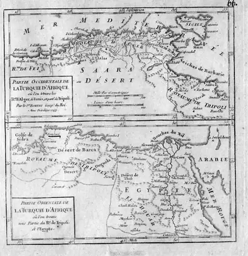 Partie Occidentale De La Turquie D'Afrique ... / Partie Orientale De La Turquie D'Afrique ... -  Egypt Sahara