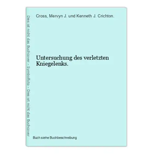 Untersuchung des verletzten Kniegelenks.