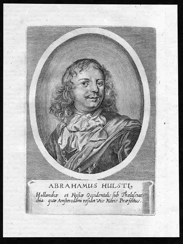 Abrahamus Hulsti - Abraham van der Hulst (1619-1666) Dutch admiral Republic Amsterdam Portrait